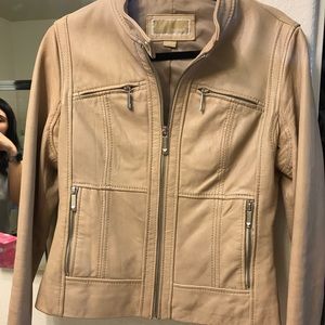 Beige Michael Kors Leather jacket